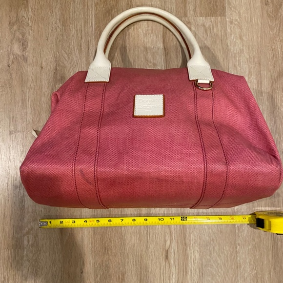 *SOLD* Dooney and Bourke Coated Canvas Duffle Shoulder Bag in Pink - Picture 3 of 5